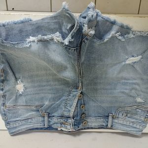 Torrid Denim Short, Sz 16, Light Wash, Button Fly